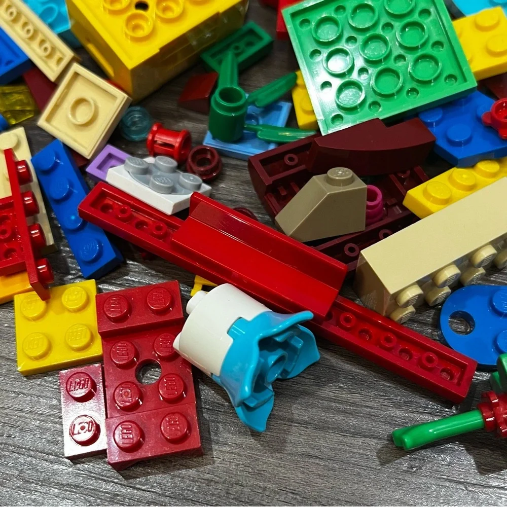 Lot Of Bright Colored Lego Pieces From Different Sets 8.6 Ounces